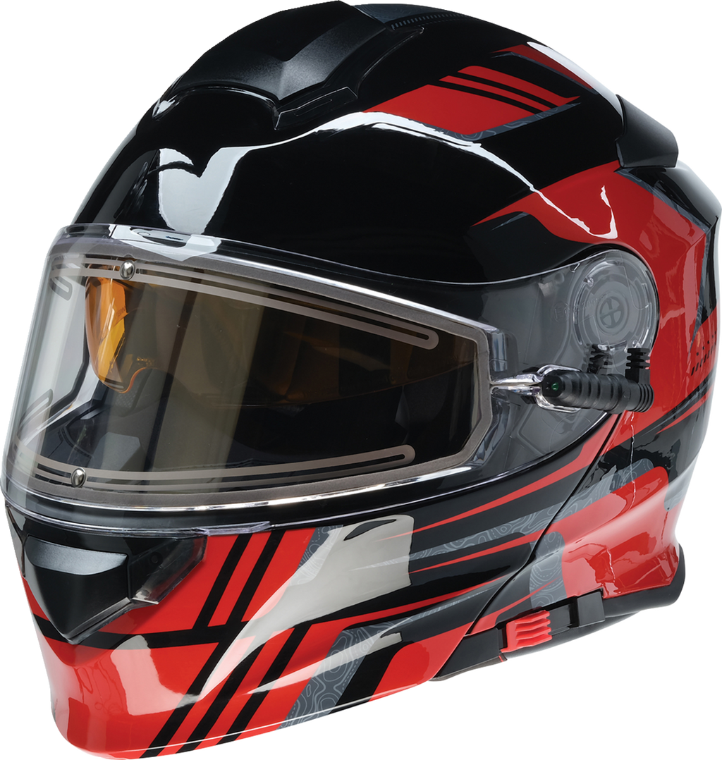 Z1R, Z1R Solaris 2.0 Helmet First Tracks Electric Dual Pane with Sun Visor - Black/Red, 2XL (Part No. 0120-0830)