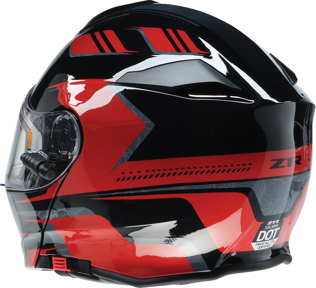 Z1R, Z1R Solaris 2.0 Helmet First Tracks Electric Dual Pane with Sun Visor - Black/Red, 2XL (Part No. 0120-0830)