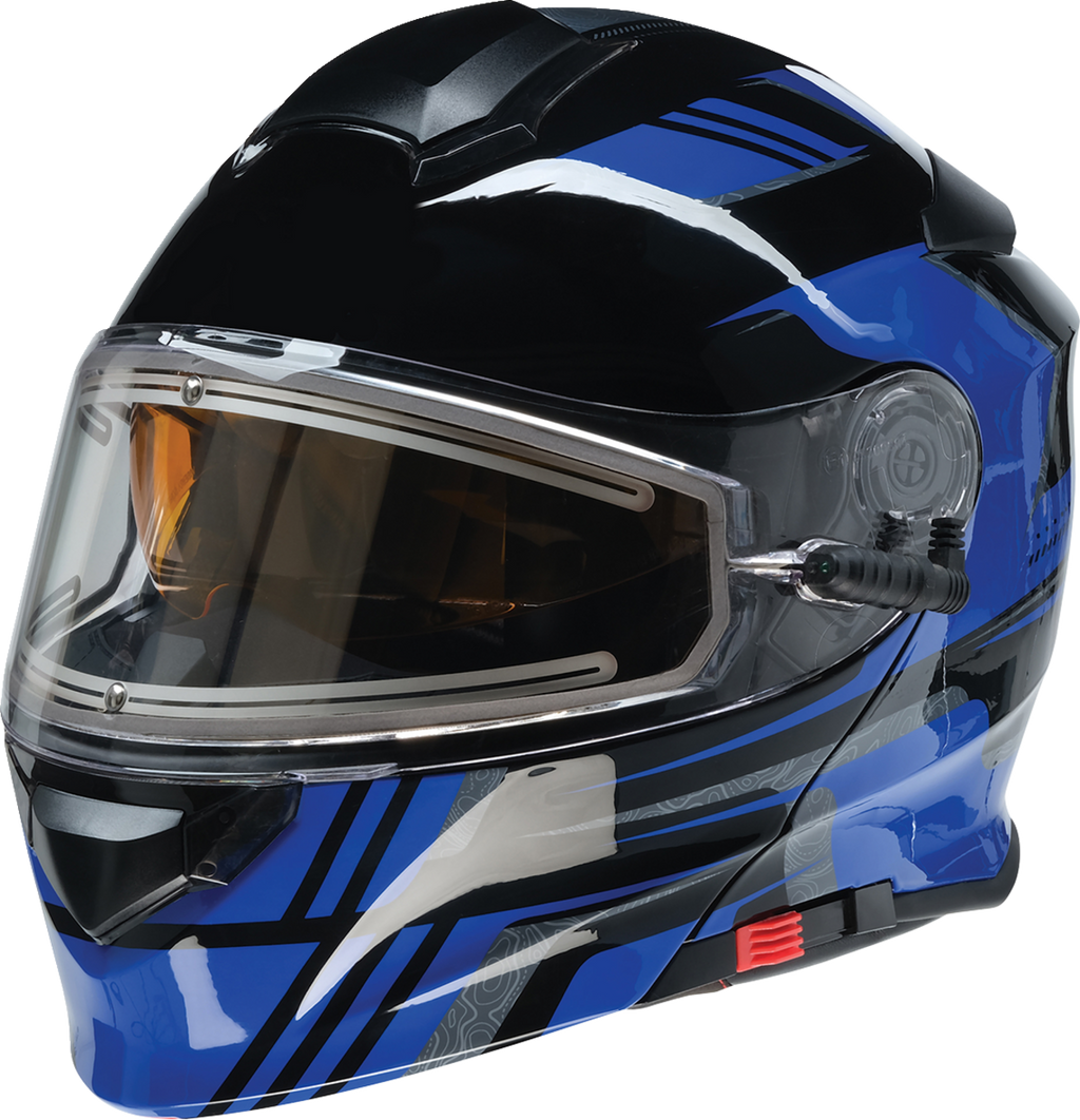 Z1R, Z1R Solaris 2.0 Helmet - First Tracks Electric Dual Pane Shield - Black/Blue XL (Part Number 0120-0835)