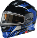 Z1R, Z1R Solaris 2.0 Helmet - First Tracks Electric Dual Pane Shield - Black/Blue XL (Part Number 0120-0835)