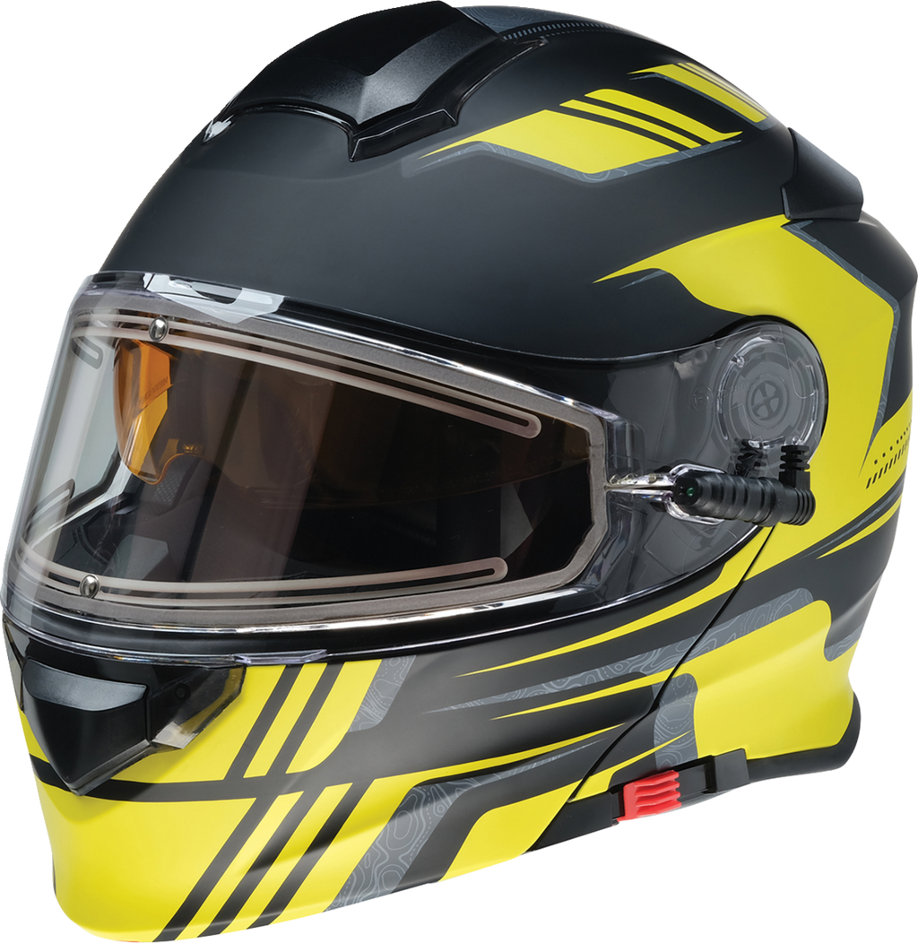 Z1R, Z1R Solaris 2.0 Helmet First Tracks Electric Dual Pane with Sun Visor – Black/Hi-Viz, XS (Part No. 0120-0837)