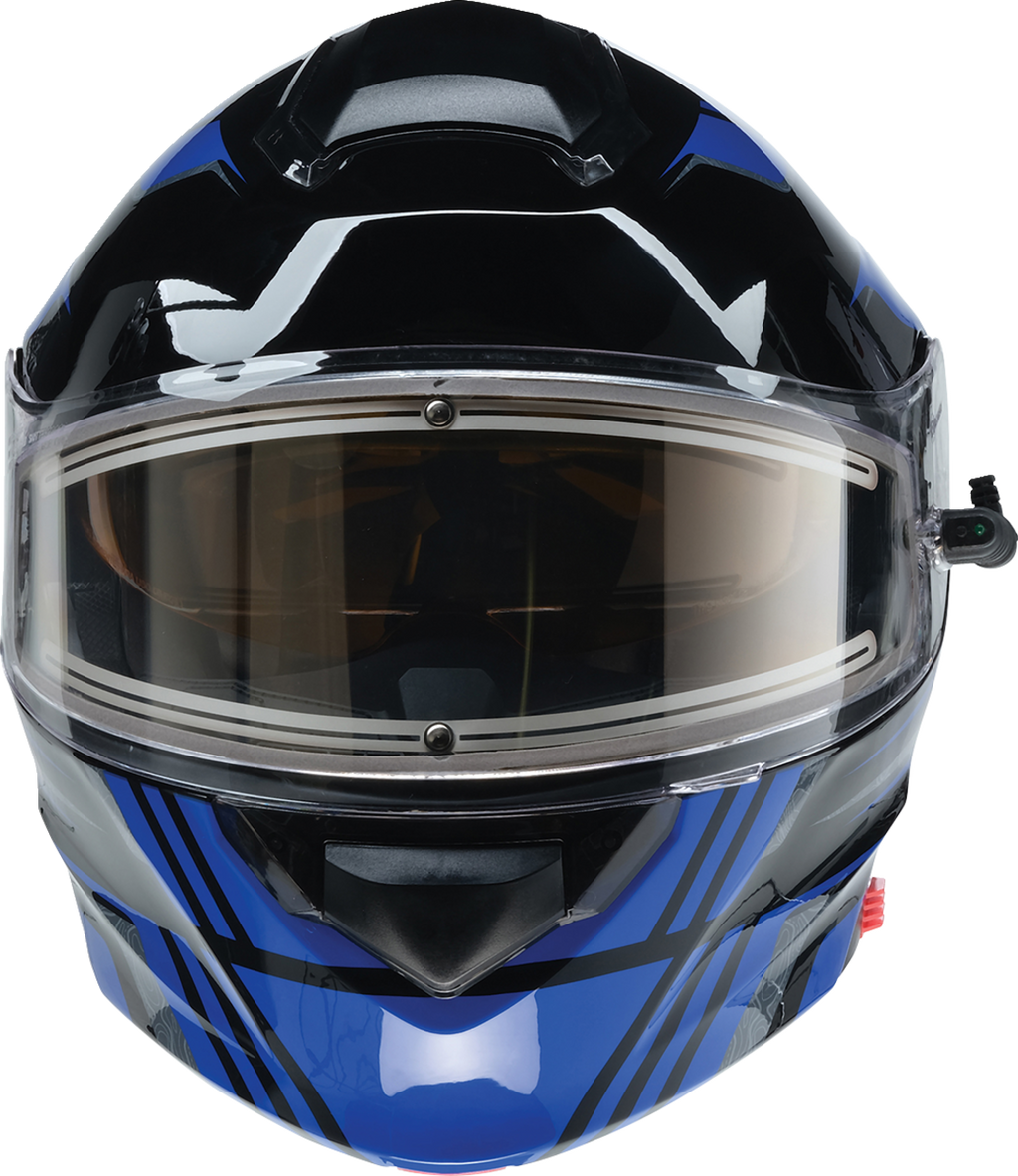 Z1R, Z1R Solaris 2.0 Helmet - First Tracks Electric Dual Pane Shield - Black/Blue XL (Part Number 0120-0835)