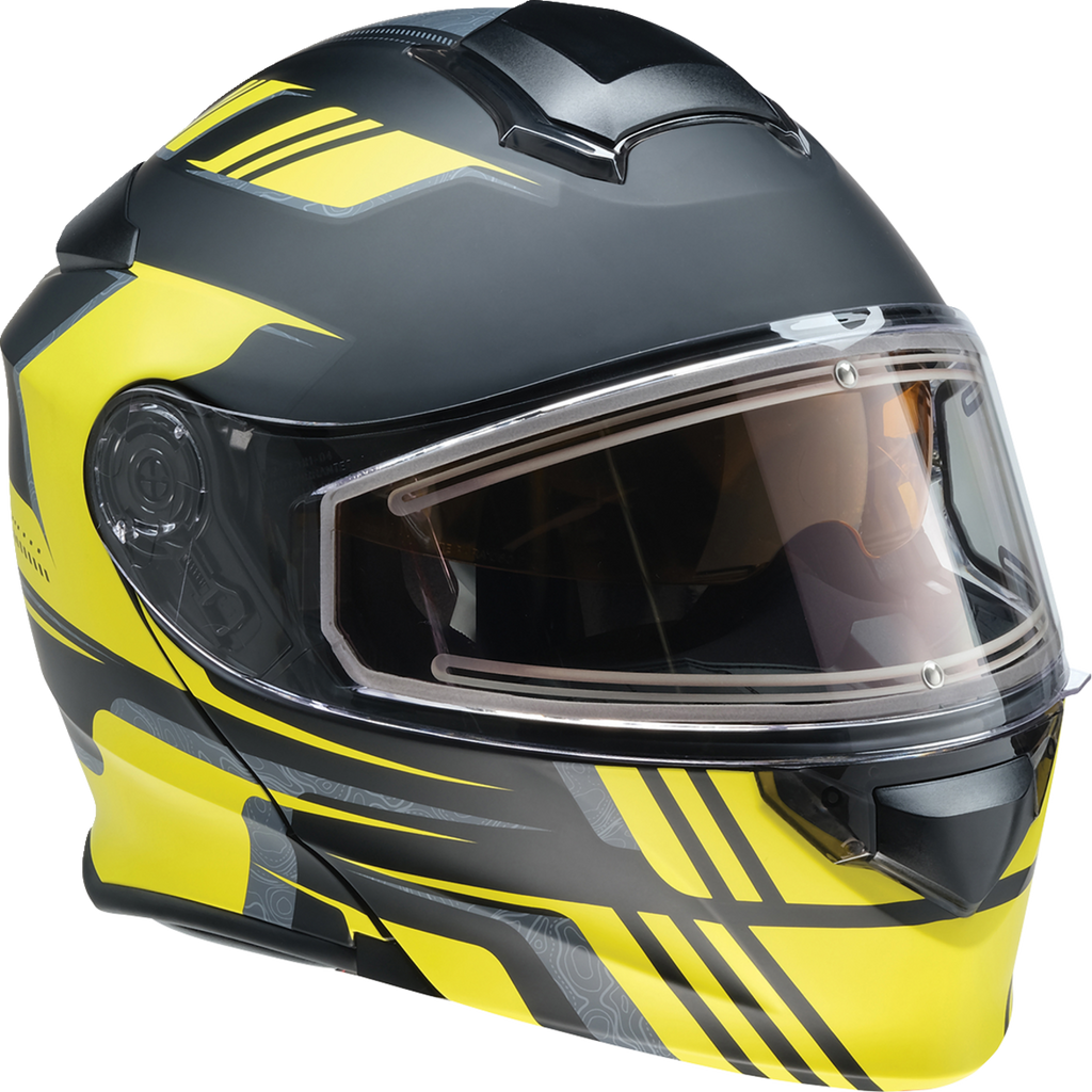 Z1R, Z1R Solaris 2.0 Helmet First Tracks Electric Dual Pane with Sun Visor – Black/Hi-Viz, XS (Part No. 0120-0837)