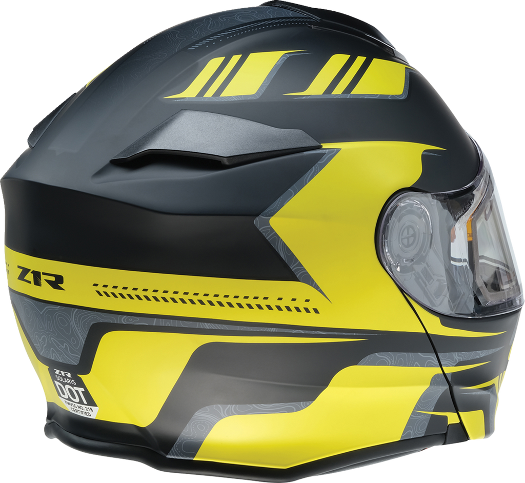 Z1R, Z1R Solaris 2.0 Helmet First Tracks Electric Dual Pane with Sun Visor – Black/Hi-Viz, XS (Part No. 0120-0837)