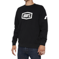 100% Icon Long-Sleeve Fleece Sweatshirt - Black - Large 20026-00002
