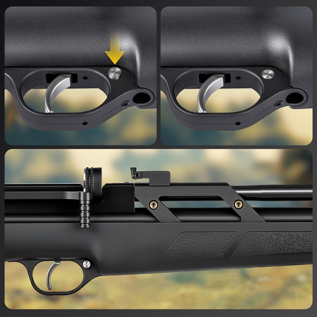 Pinty Vanguard - 9 Pellet .177/.22 Cal PCP Air Gun, 4.5/5.5 mm High Power Air Gun Rifle for 11 mm Dovetail