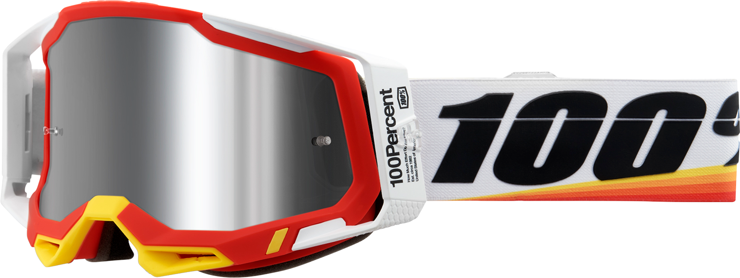 100% Racecraft 2 Goggles - Arsham Red - Silver Flash Mirror 50010-00016