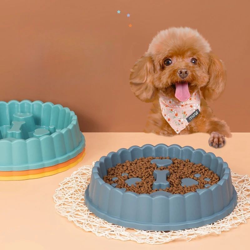 Pet Supplies Dog Cat Anti Choking Feeding Food Bowls Puppy Slow Down Eating Feeder Dish Prevent Obesity New Product Variety