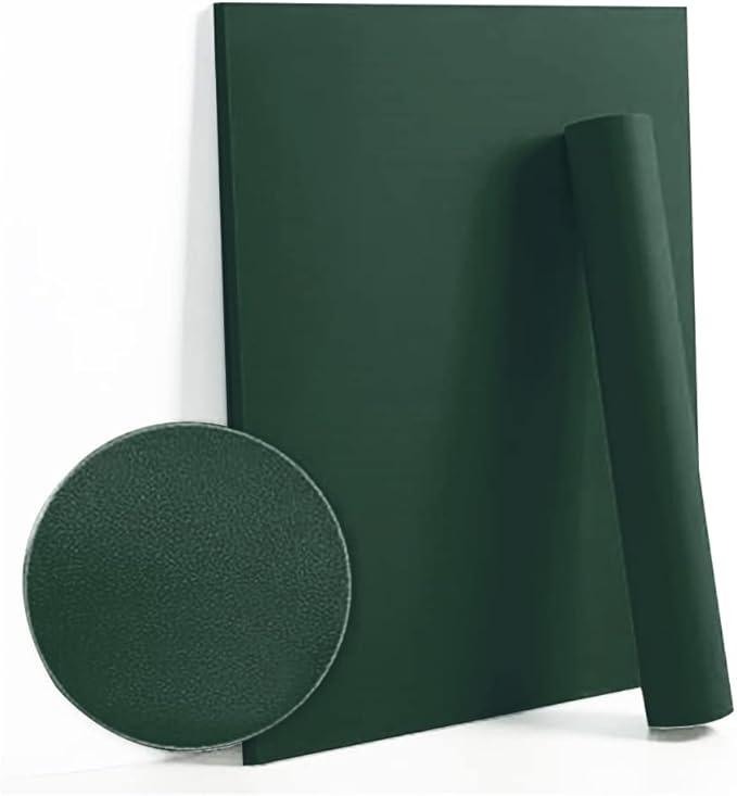 Dimoon 236''x17.7'' Dark Green Peel and Stick Wallpaper Contact Paper Modern Self Adhesive Wall Paper Removable Renter Friendly Textured Solid Color Cabinet Vinyl Roll (236''x17.7'',Emerald Dark)