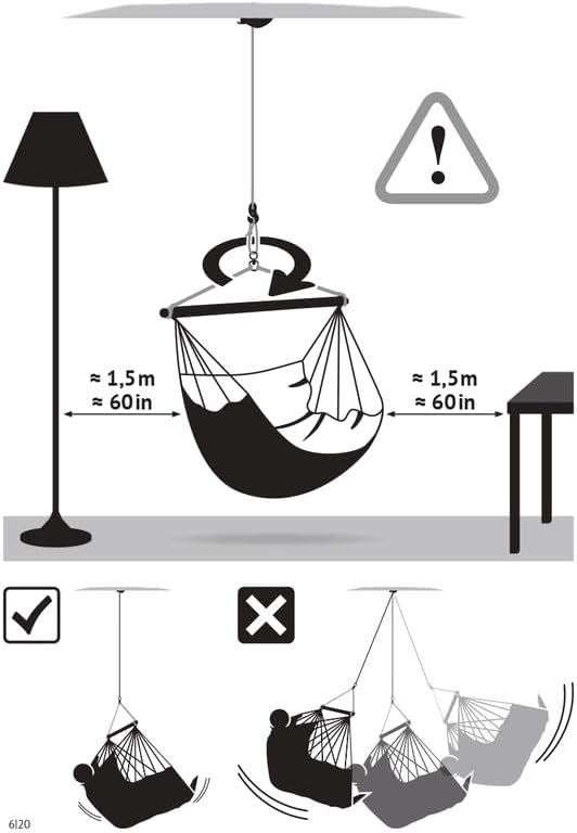 LA SIESTA® - XL King Domingo Hammock Swing Chair - Weather & Tear Resistant Hanging Hammock Chair - Indoor Outdoor Hammock Chair Swing - Hanging Chair for Patio Porch Bedroom - Max 355 Lbs, Lime
