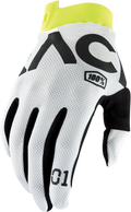100% Racr iTrack Gloves - White - Small 10015-010-10