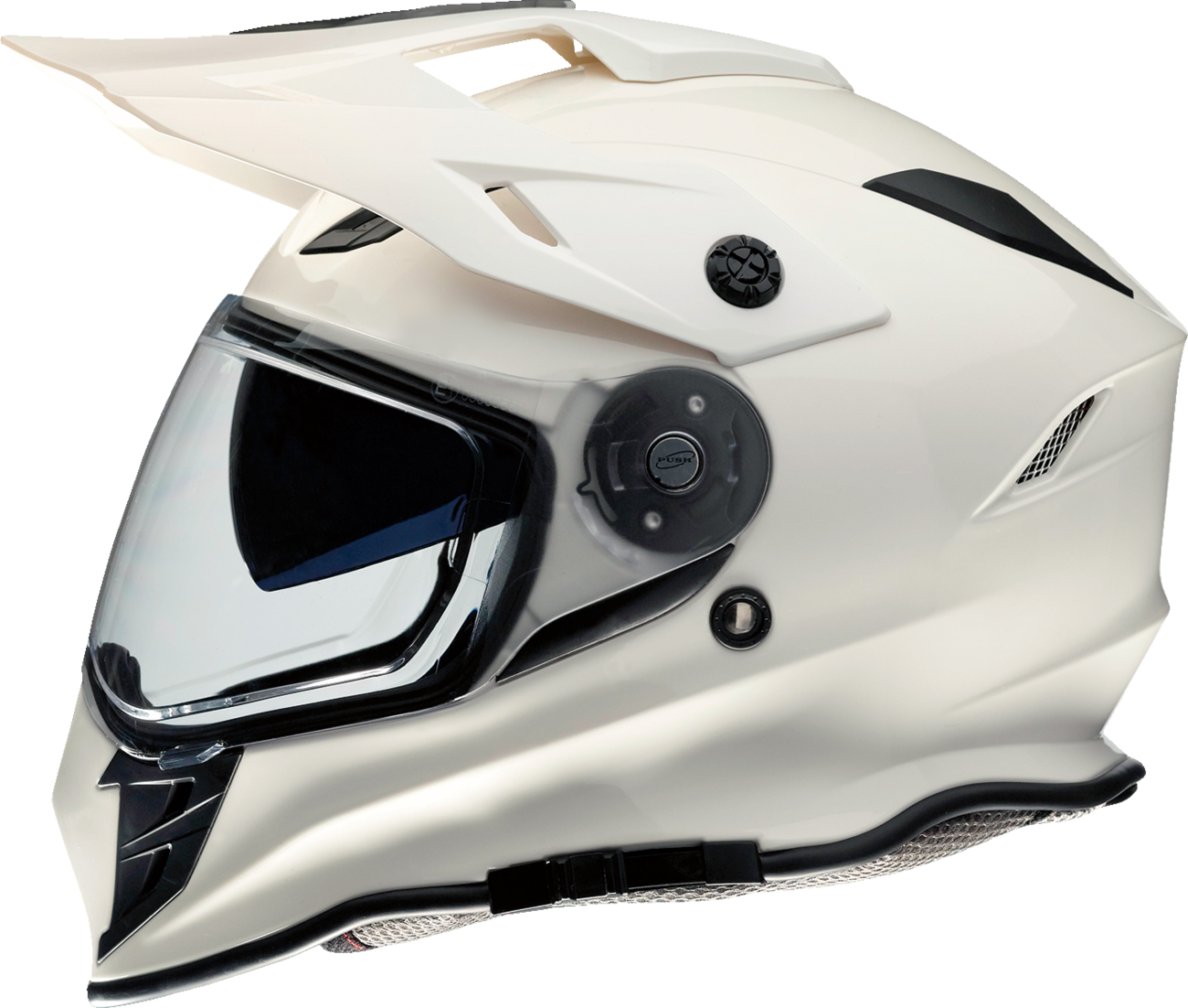 Z1R, Z1R Range 2.0 Helmet - Solid White Large with Impact-Absorbing EPS, Sun Visor, and Communication Pocket