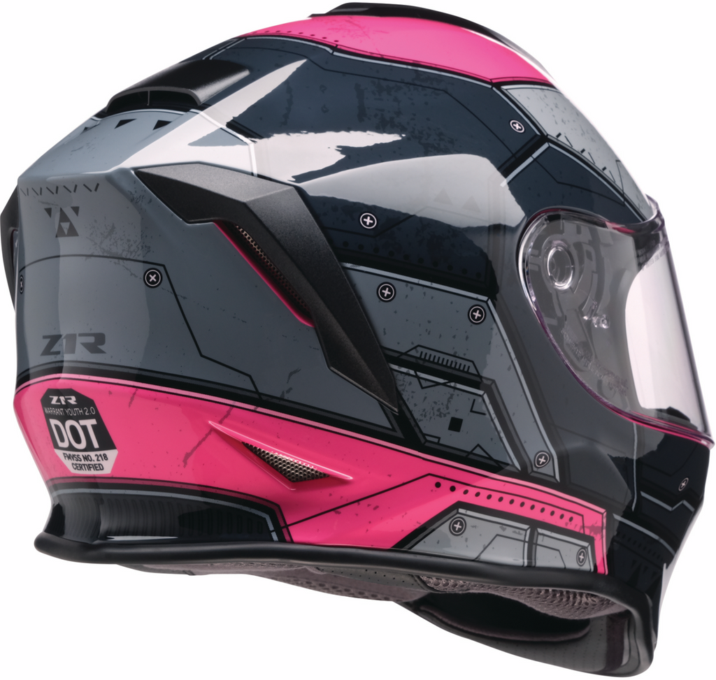 Z1R, Z1R Youth Warrant 2.0 Helmet Sentinel Black/Pink - Small by Z1R, Part Number 0102-0295