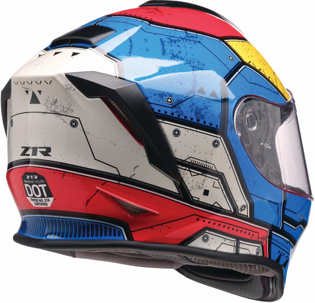 Z1R, Z1R Youth Warrant 2.0 Helmet Sentinel Blue/Yellow Large - Part 0102-0294