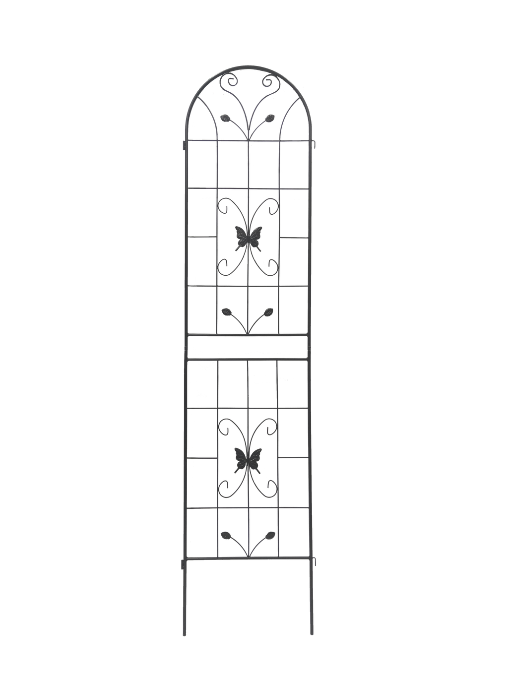 2 Pack Metal Garden Trellis 86.7" x 19.7" Rustproof Trellis for Climbing Plants Outdoor Flower Support Cream White