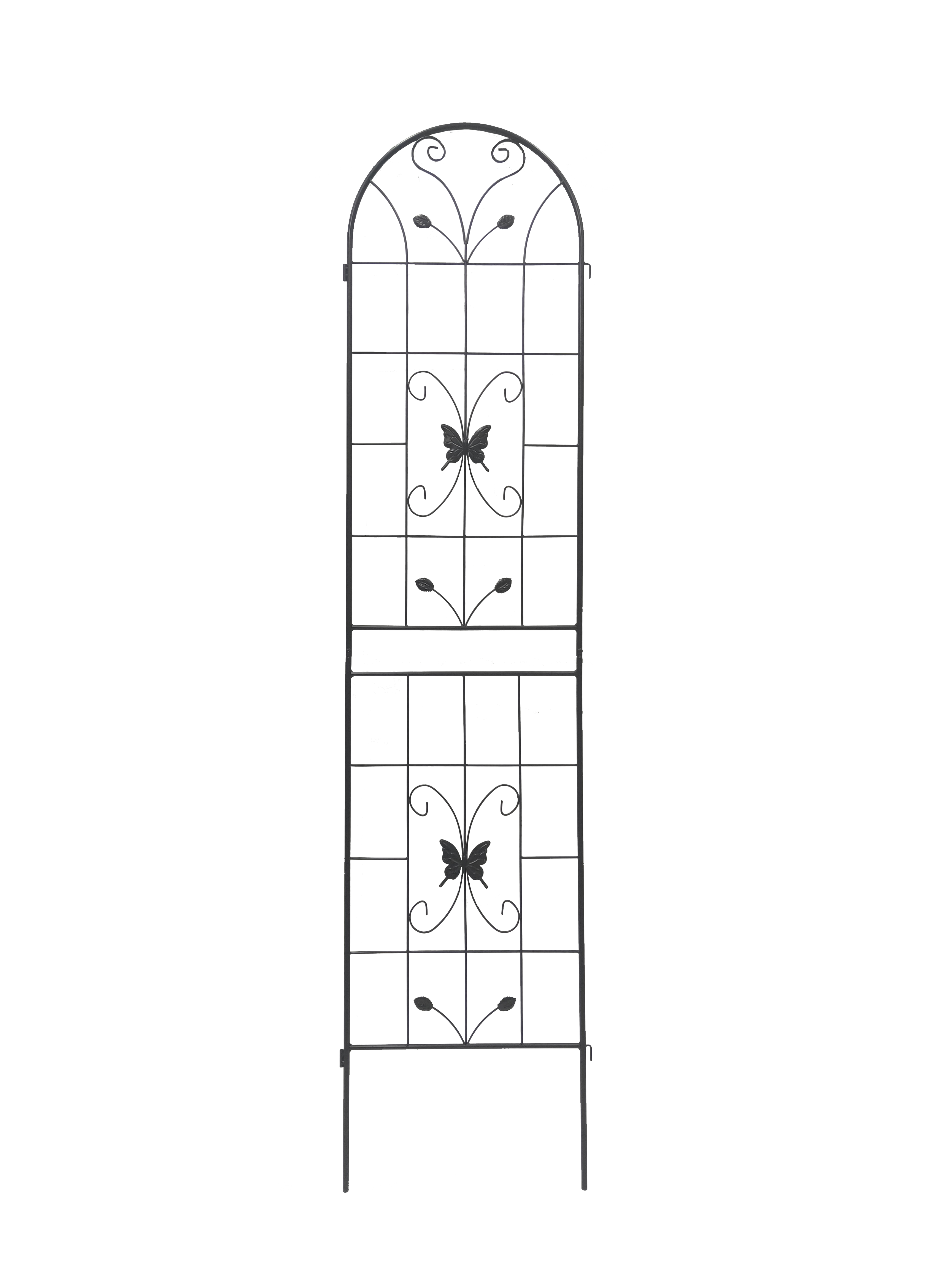 2 Pack Metal Garden Trellis 86.7" x 19.7" Rustproof Trellis for Climbing Plants Outdoor Flower Support Cream White