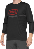 100% Airmatic 3/4 Sleeve Jersey - Black/Red - XL 40018-00008