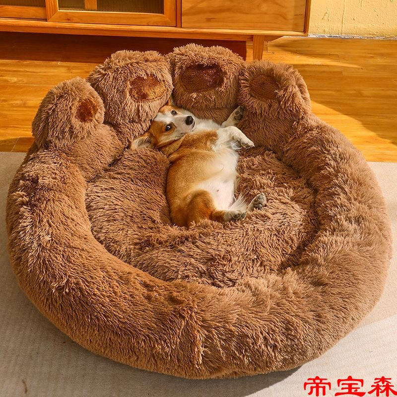 Kennel winter warm large dog Golden retriever bed Four seasons universal deep sleep cat kennel winter pet supplies