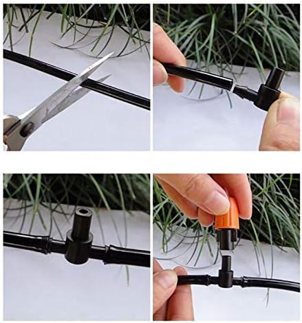 Drip Irrigation kit Plant Watering System Gravity Fed Irrigation Water Drip Setfor Garden Greenhouse Yard Lawn Home or Vacation Use 10M 4/7" Tube 10 Nozzles