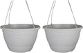 The HC Companies Wrapt Hanging Planters - Lightweight Plant Pot Hanger for Hanging Plants, Vegetables & Herbs - Outdoor & Indoor Hanging Basket for Plants (13" White, Pack of 2)