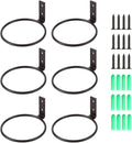 6 Pack 4in Flower Pot Holder Ring Wall Mounted Metal Planter Hooks Hangers Wall Bracket