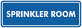Signs ByLITA Standard Sprinkler Room Sign (Blue) - Large