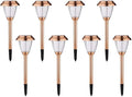 Solar Lights Outdoor - 8 Pack Copper Garden Walkway Lights Solar Powered Waterproof for Garden, Lawn, Yard, Pathway