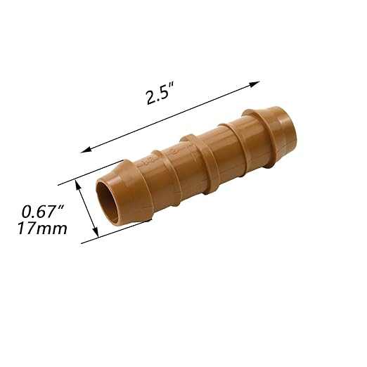 Dnyta 20pcs Drip Irrigation Fittings Drip Line Connectors Kit 17mm Drip Irrigation Tubing 1/2 Inch Drip Irrigation Kit for Most 1/2" Irrigation Tubing or Sprinkler Systems