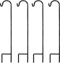 Ashman Shepherd's Hooks 35 Inch (4 Pack), Black, Made of Premium Metal for Hanging SolarLights, Bird Feeders, Mason Jars, Christmas Lights, Lanterns, Garden Stakes and Wedding Décor.