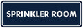 Signs ByLITA Standard Sprinkler Room Sign (Navy Blue/White) - Medium