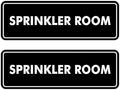 Signs ByLITA Standard Sprinkler Room Sign (Black) - Small 2 Pack
