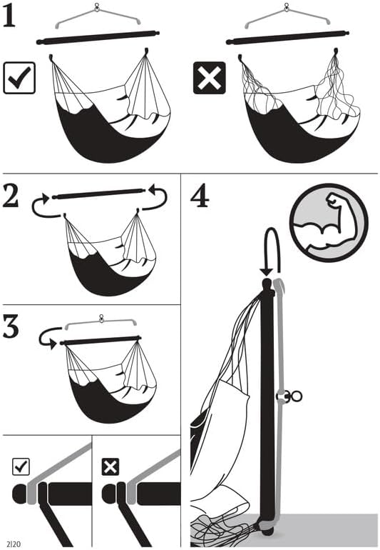 LA SIESTA® - Large Comfort Domingo Hammock Swing Chair - Weather & Tear Resistant Hanging Hammock Chair - Indoor Outdoor Hammock Chair Swing - Patio Porch Bedroom Hanging Chair - Max 285 Lbs, Toucan