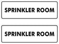 Signs ByLITA Standard Sprinkler Room Sign (White) - Large 2 Pack