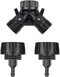 1/4 Inch Drip Irrigation Tubing Fitting to Faucet Adapter Connector, 2 Way Y Splitter for 3/4" Inch Garden Hose to 1/4 Inch Drip Irrigation Hose