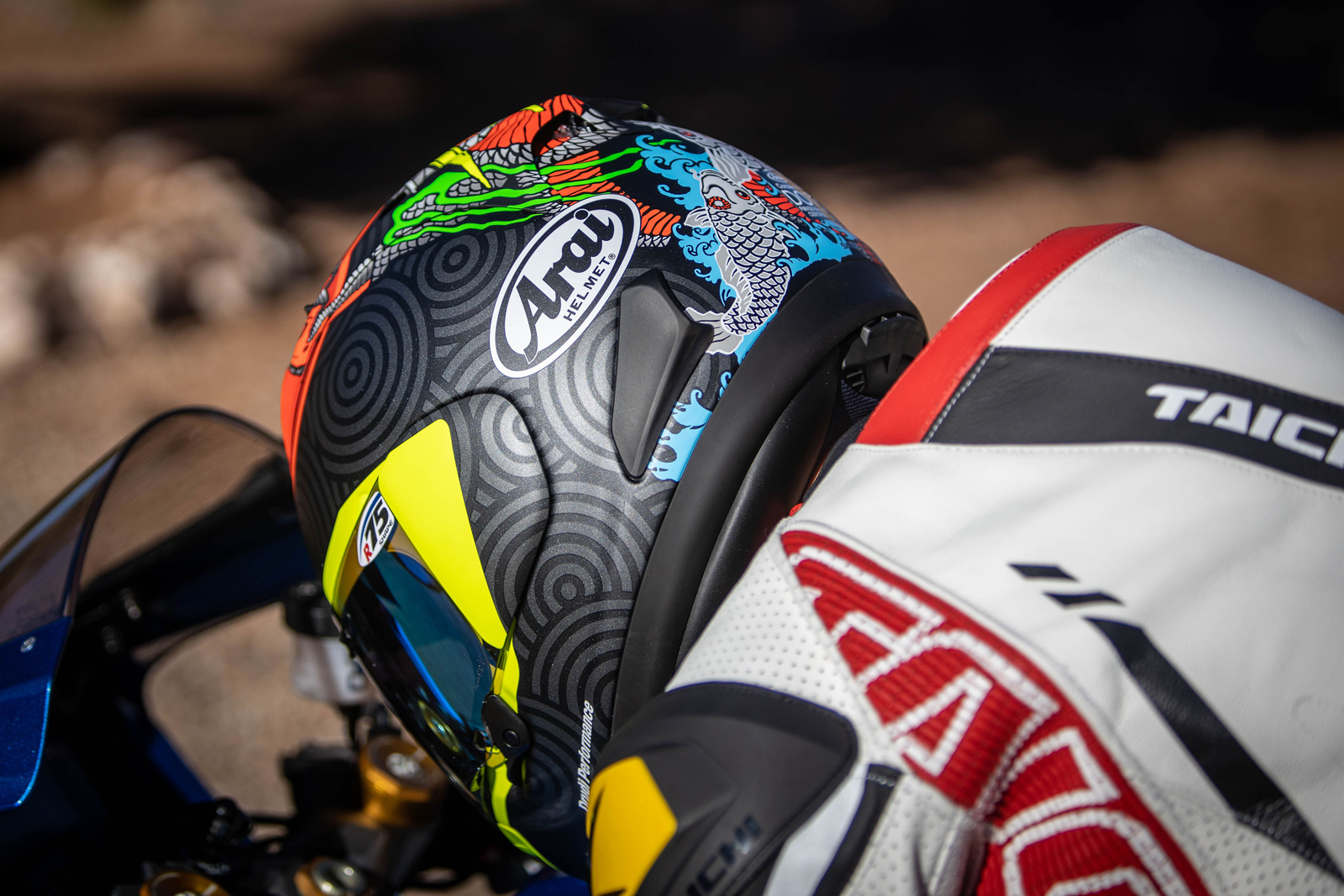 ARAI HELMETS, ARAI Helmets Corsair-X Tatsuki Helmet - Medium 0101-17619 with VAS Shield Mechanism and Advanced Safety Features