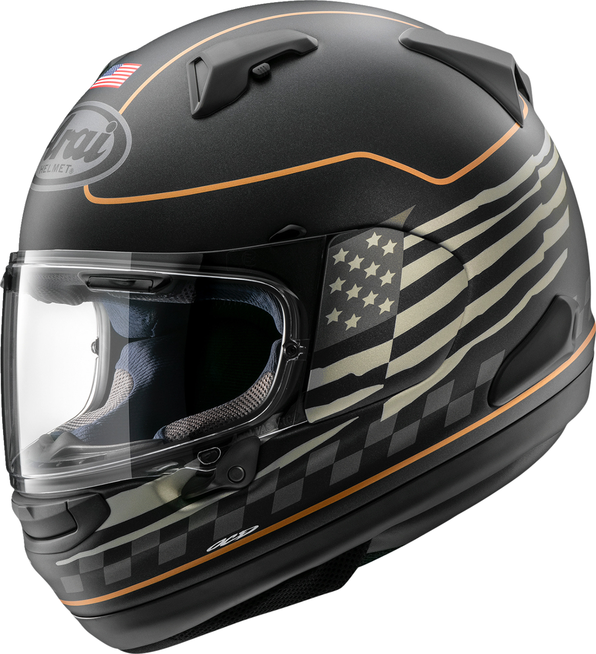 ARAI HELMETS, Arai Helmets Signet-X US Flag Black Frost Helmet - XL (Part Number 0101-18521)