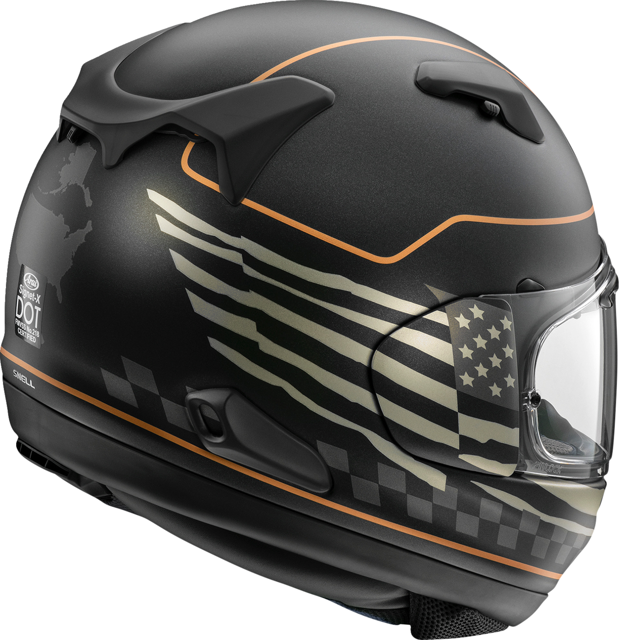ARAI HELMETS, Arai Helmets Signet-X US Flag Black Frost Helmet - XL (Part Number 0101-18521)