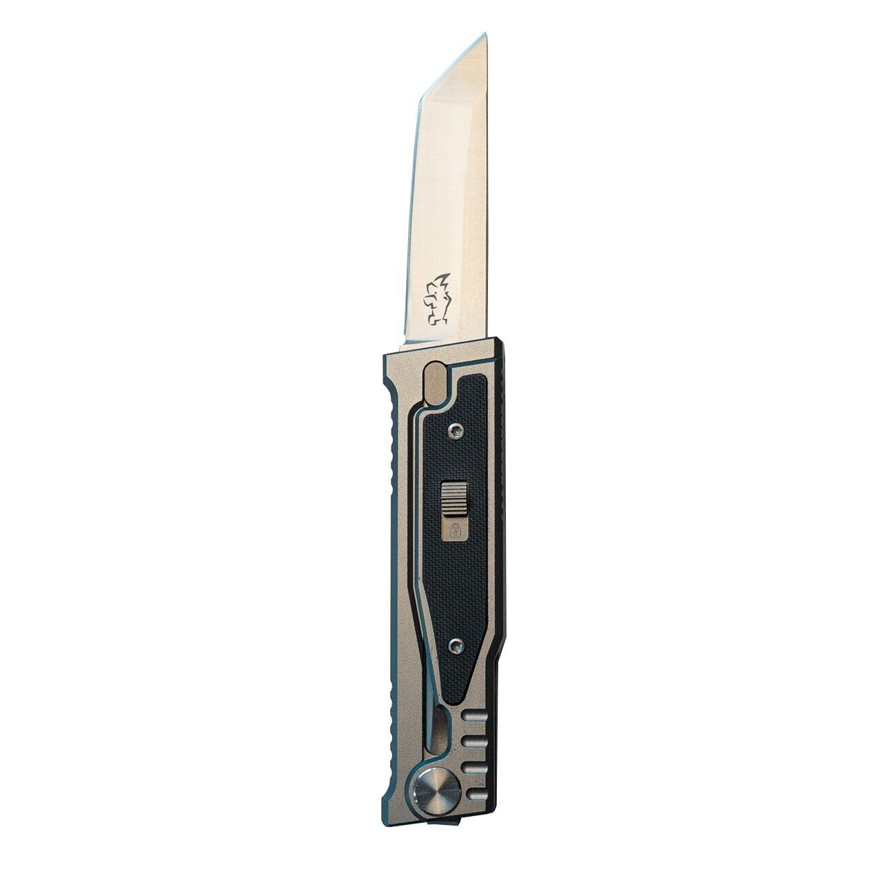 MUCITUP Rampart Tanto Sliding Blade Knife 3" D2 Steel Tactical Steel Sage