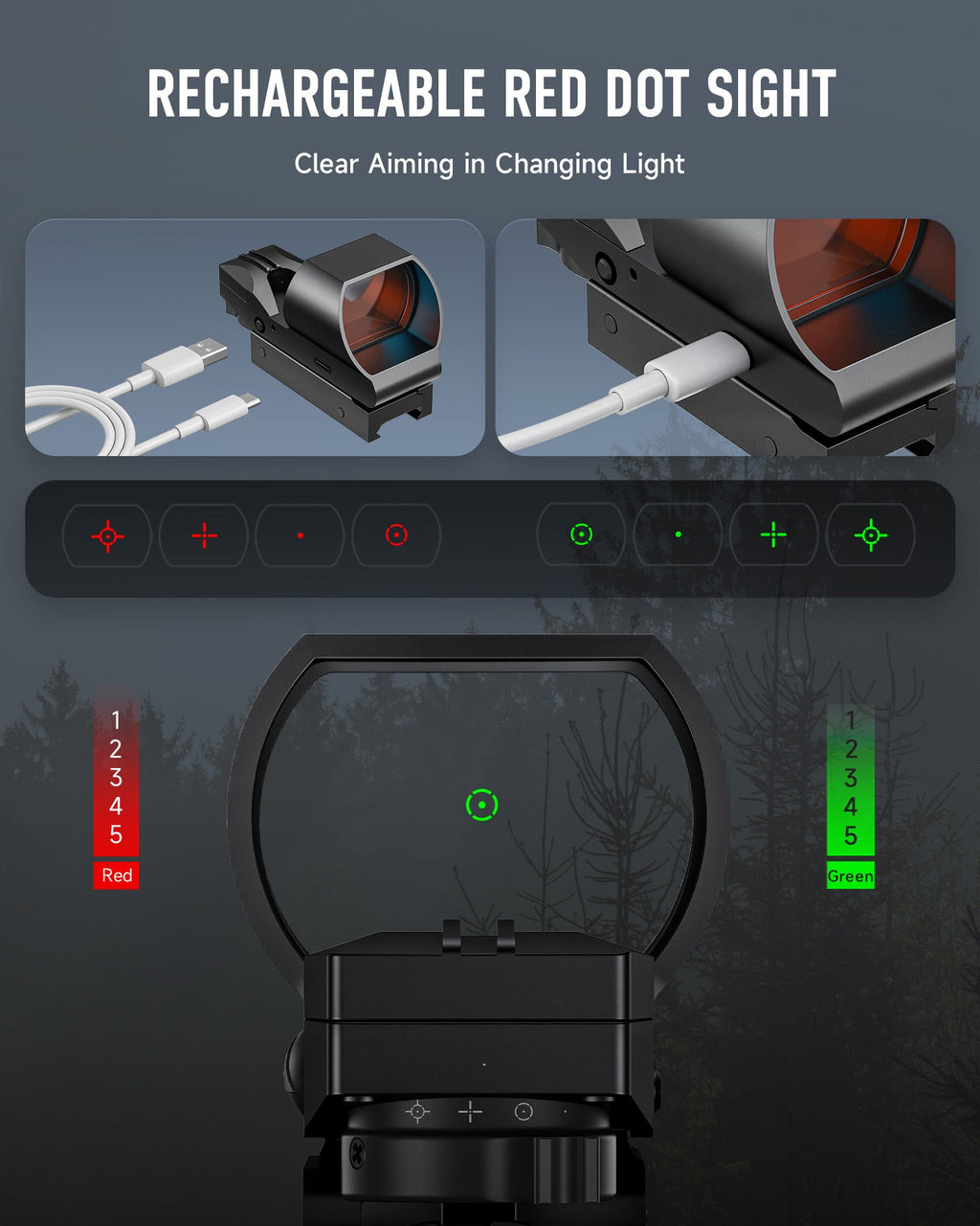 PINTY 4-in-1 3-9x32 Rifle Scope Combo