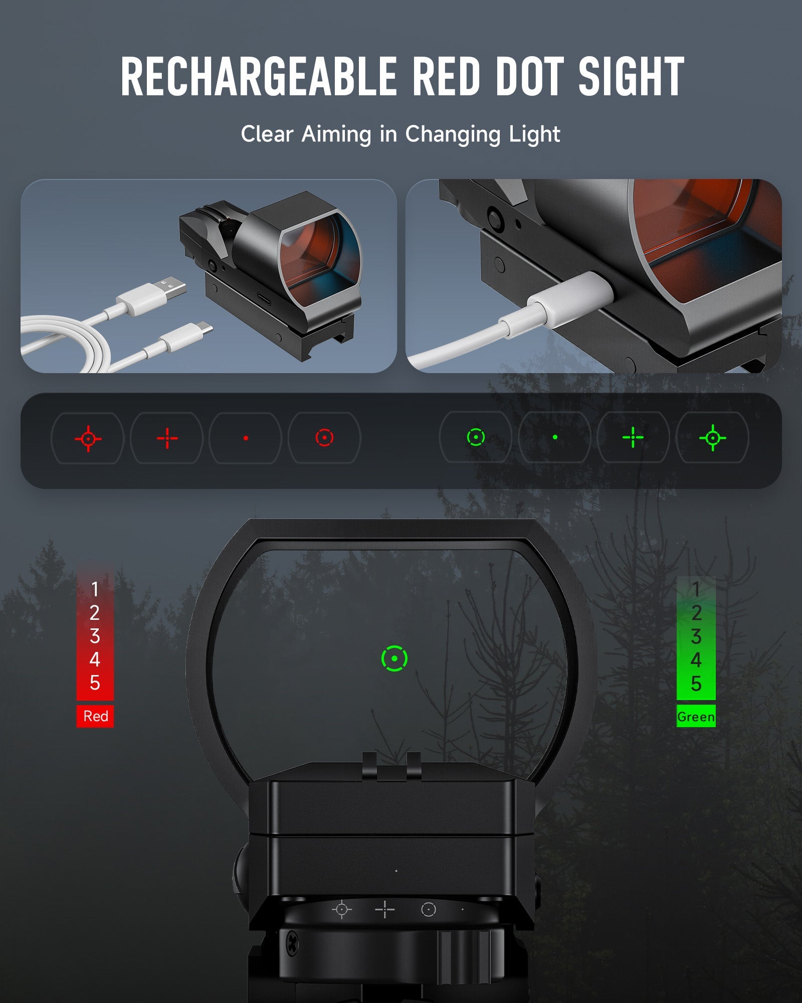 PINTY 4-in-1 3-9x32 Rifle Scope Combo