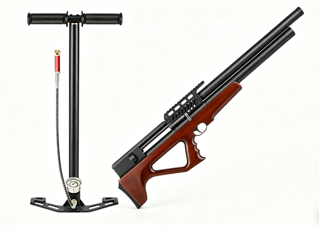 Pinty Striker - 9 Pellet .22/.25 Cal PCP Air Gun, 5.5/6.4 mm High Power Air Gun Rifle for Picatinny Rail