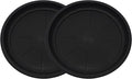 13" Heavy Duty Tray/Saucer (2 Pack) Country Look, Pot/Planter Base for Indoor/Outdoor Decor Use. Long Lasting, Reusable Light Weight (13 inches, Black)