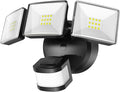 OREiN 3500LM/26W Flood Lights Outdoor, 240°/40FT Big Motion Sensor Outdoor Lights Dusk to Dawn Security Lights IP65 Waterproof 3 Modes for Outside 3500SQ.FT Front Door, Garage, Black (Hardwired)
