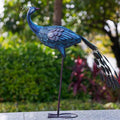 VEWOGARDEN Peacock Outdoor Garden Sculptures & Statues Metal Peacock Yard Art for Lawn Patio Pool Outside Decorations
