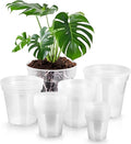 Vesici Large Size Clear Nursery Pots Variety Pack Plant Pots with Drainage Holes Planters for Indoor Plants Flexible Transparent Plastic Plant Bottle Succulents(24 Pcs,4/5/6/7/8/9 Inch)