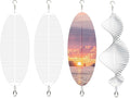 4Pack 11inch Sublimation Wind Spinner Blanks 3D Aluminum Metal Wind Sculpture Kinetic Spinners for Yard and Garden Indoor Art Ornaments Hanging Decoration (Helix)