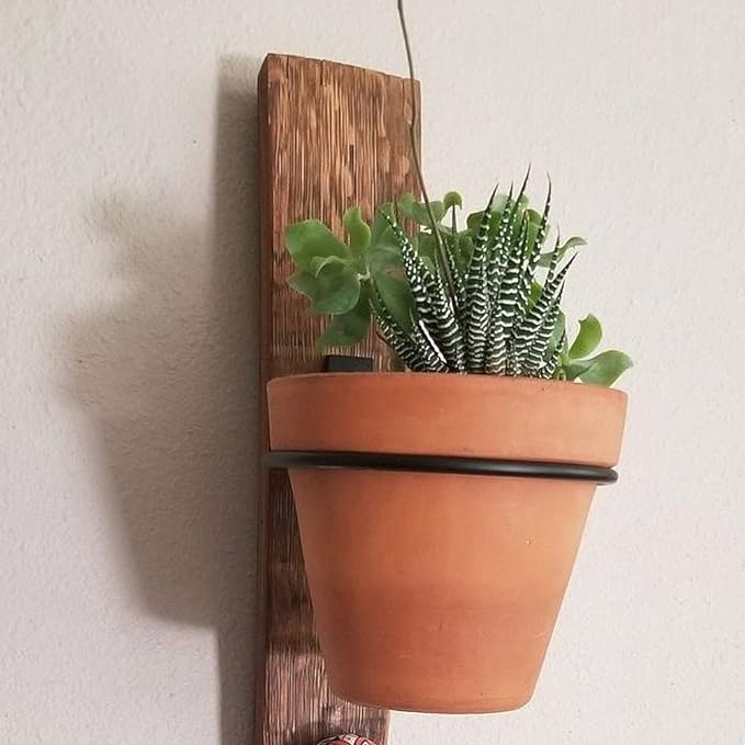 4 Pack 4in Flower Pot Holder Ring Wall Mounted Metal Planter Hooks Hangers Wall Bracket Wall Planter Hook (4, 4")