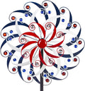 DREAMYSOUL Large Wind Spinners 20" Dia, Metal Patriotic Wind Sculpture Spinner Yard Art for Outdoor Garden Patio Decor