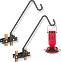 FEED GARDEN Upgraded 2 Pack 13.5 Inch Deck Hooks for Railing, Adjustable Deck Hangers, 360 Degree Swivel, for Hang Humming Bird Feeders,Lanterns, Wind Chimes, Flower Basket and Suet Baskets