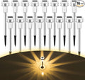 TWINSLUXES 16 Pack Solar Pathway Lights Outdoor Dual Light Source LED Solar Waterproof Pathway Lights for Garden Patio and Walkway Decoration Warm White.